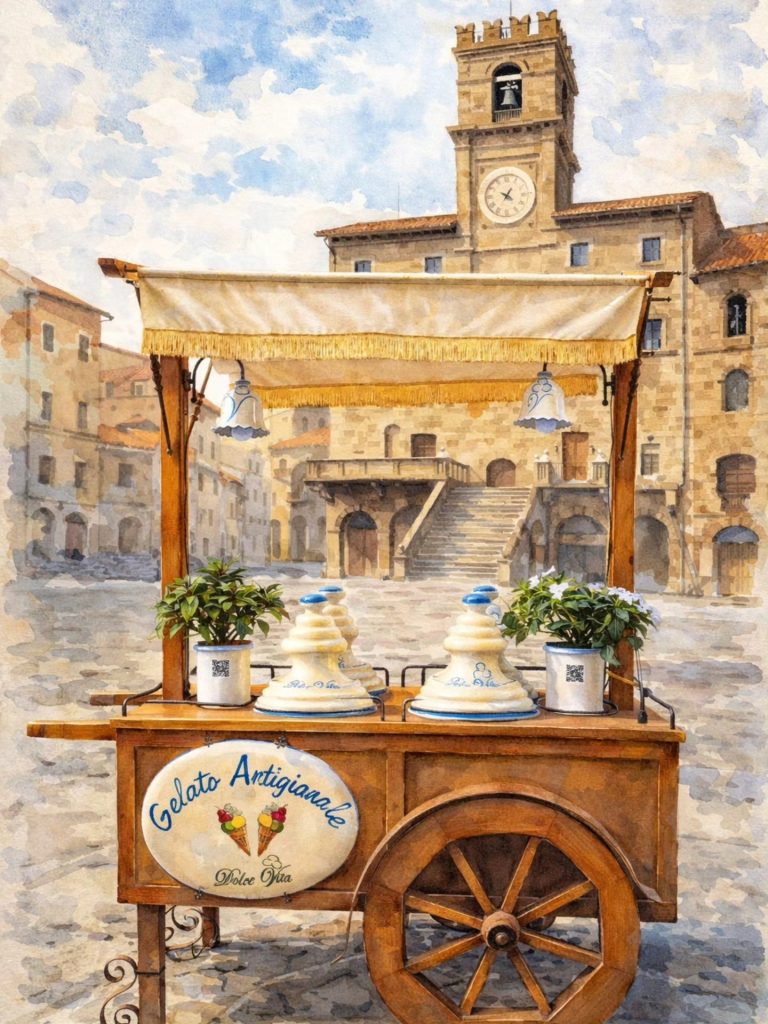 Best gelato in Cortona — Gelateria Dolce Vita on Via Nazionale, Tuscany
